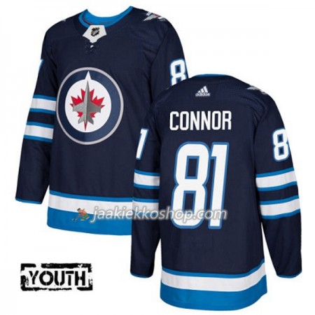 Lapsille NHL Winnipeg Jets Pelipaita Kyle Connor 81 Adidas 2017-2018 Marine Sininen Authentic